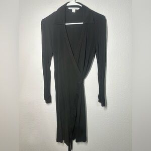 Black wrap dress
